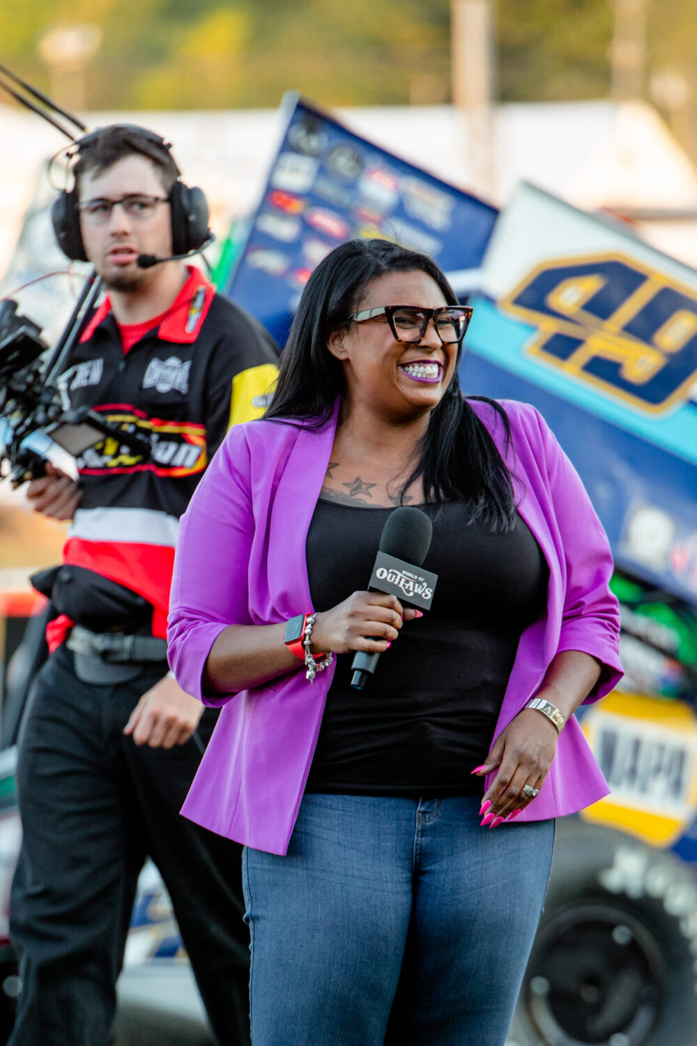 announcer at the Jacksonville Speedway