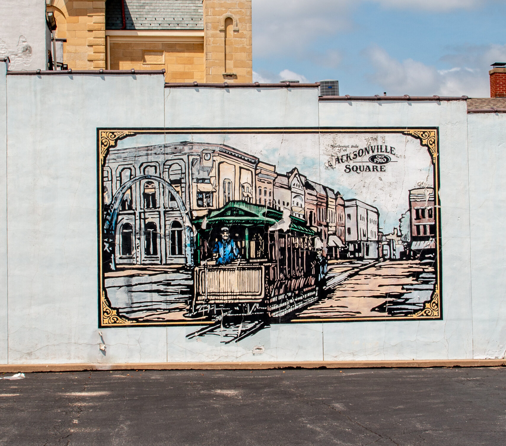 Walldog mural in Jacksonville, IL