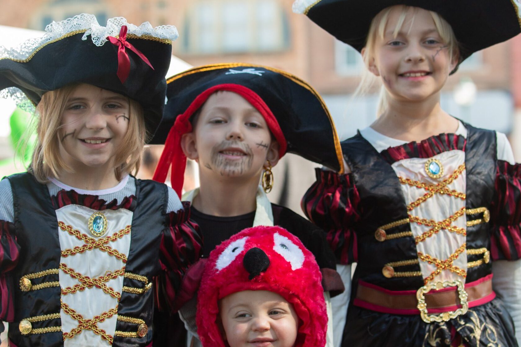 children dressed up as pirates for Halloween