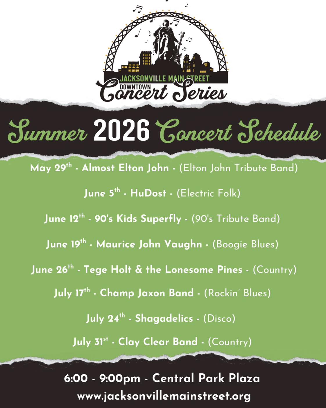 Downtown Concert Series featuring Champ Jaxon Band - Jacksonville, IL